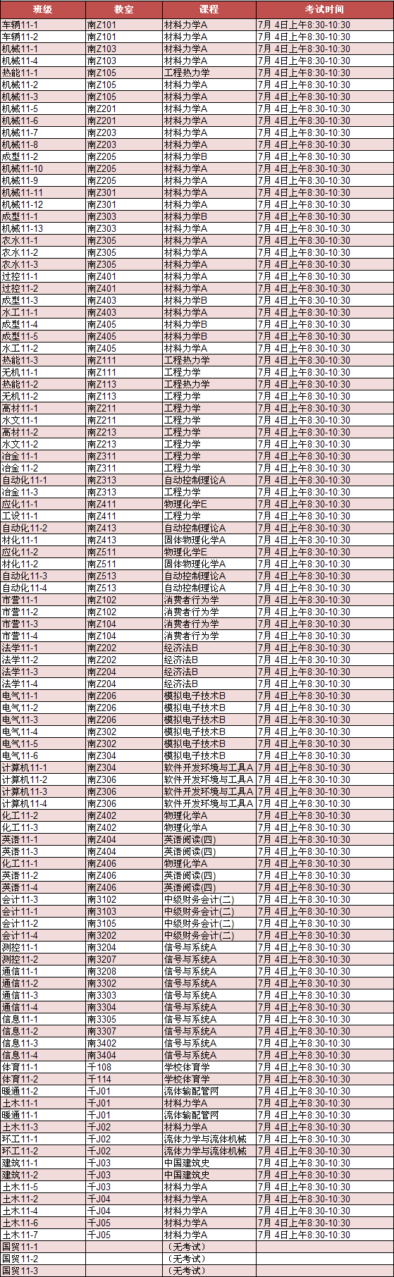 外围买球app十大平台2012-2013学年第二学期考试周考试安排